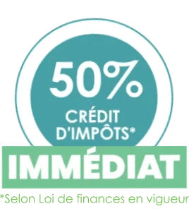 50% Crédit d'impôts immédiat