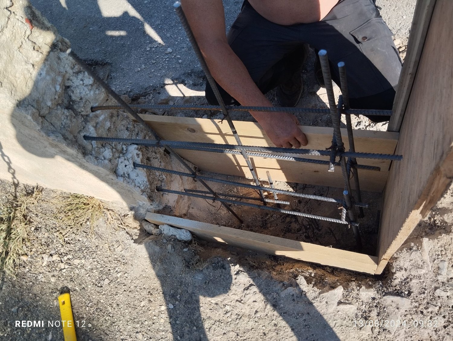 Travaux fondation muret